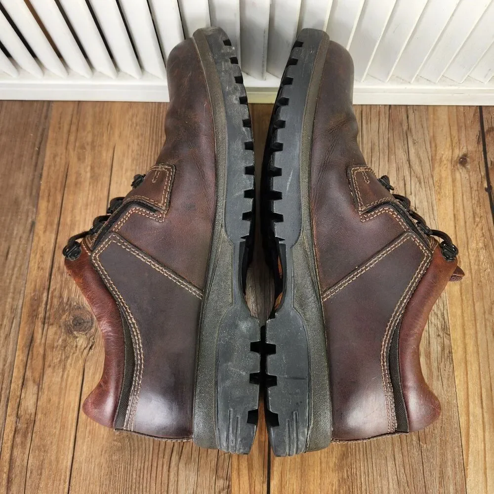 Timberland 60003 Lug Sole Oxfords Mens Sz 11 M Brown Leather Soft Toe Work Shoes